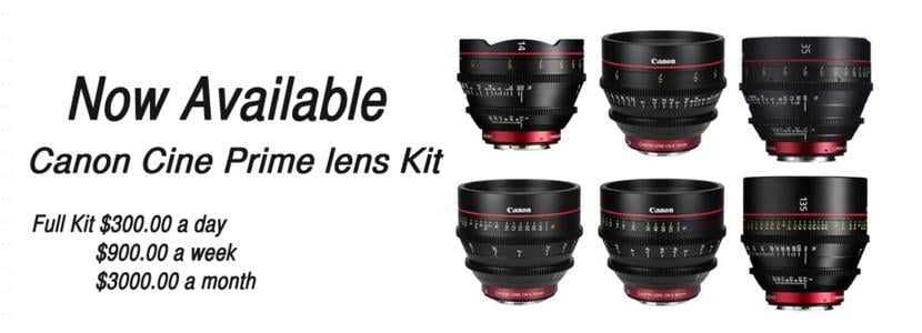 Canon Cine Prime Lens kit